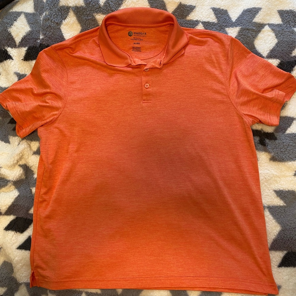 Haggar‎ Performance Stretch Men’s XL Orange Polo.